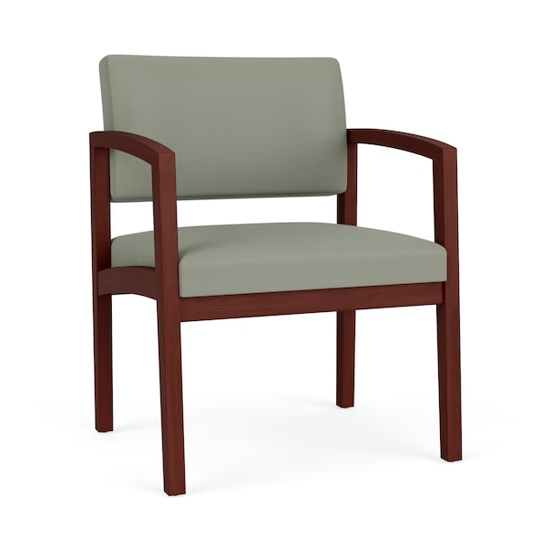 Lesro Lenox Wood Wide Guest Chair Wood Frame, Mahogany, OH Eucalyptus Upholstery LW1201 - main